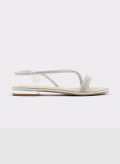 Wicorebeth Open Toe Flat Sandals Silver/Beige reviews Wicorebeth Open Toe Flat Sandals Silver/Beige
