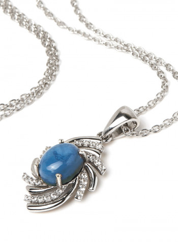 Silver Stone Studded Pendant