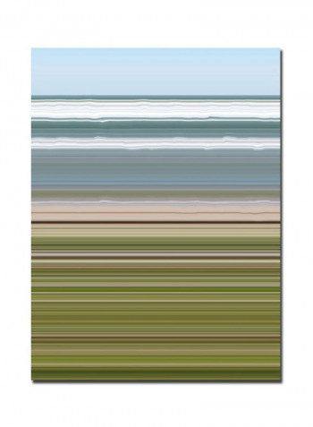 Sky Water Beach Grass Canvas Wall Art Multicolour 18 x 24inch