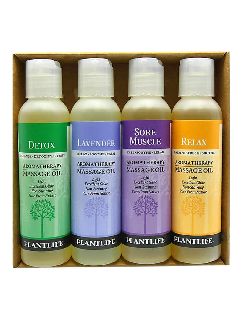 Pack Of 4 Aromatherapy Massage Oil 4 x 4ounce