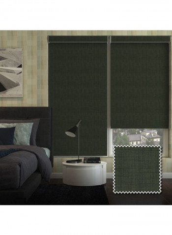 Single Sunset Roller Blackout Blind Green 120x200cm