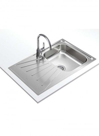 Starbright 45 E-Xn 1B 1D Inset Reversible1 Bowl 1 Drainer Sink With Matt Finish Stainless Steel 790x500x160mmmm