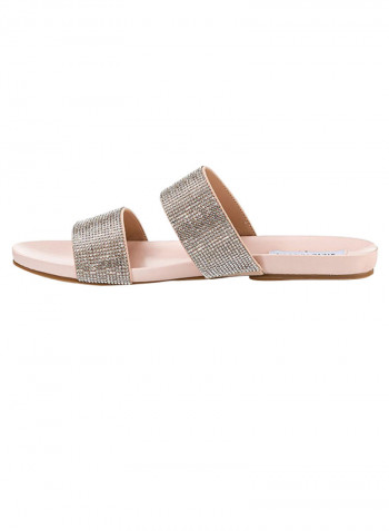 Tillie Flat Dress Sandals Rhinestones/Pink