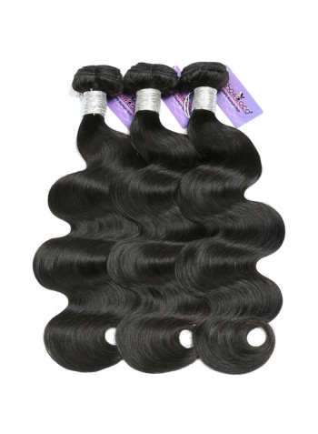Brazilian Body Wave Virgin Human Hair Extension Black 8/10/12inch