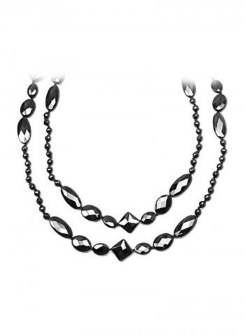 Onyx Beaded Strand Necklace
