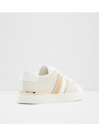 Kwena Lace-Up Sneakers White/Beige