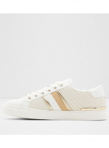 Kwena Lace-Up Sneakers White/Beige