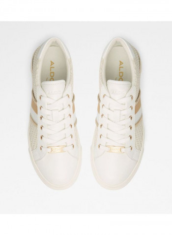 Kwena Lace-Up Sneakers White/Beige