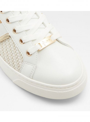 Kwena Lace-Up Sneakers White/Beige