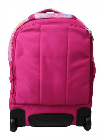 3-Piece Kids School Trolley Backpack Set Fits 20 Inches Pink/Purple/Red