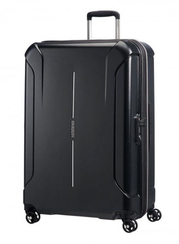 4 Wheels Technum Hard Side Medium Lugage Trolley Bag 68cm Diamond Black