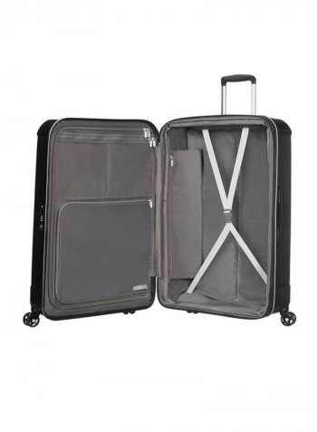 4 Wheels Technum Hard Side Medium Lugage Trolley Bag 68cm Diamond Black