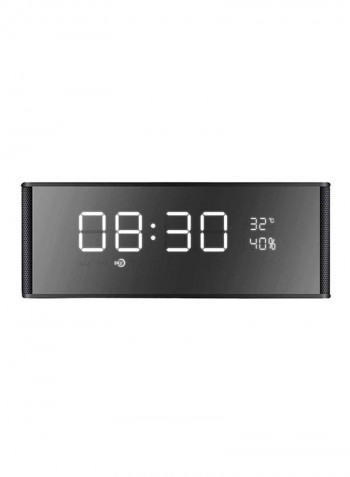 Bluetooth Speaker With Alarm Clock Black