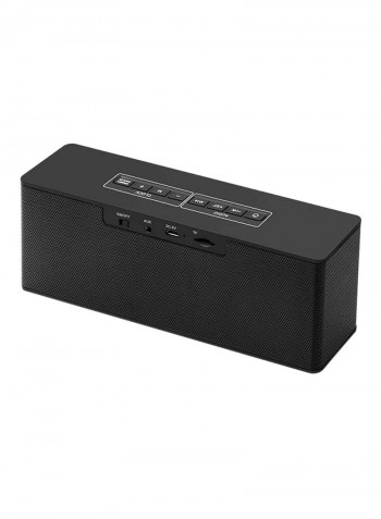 Bluetooth Speaker With Alarm Clock Black