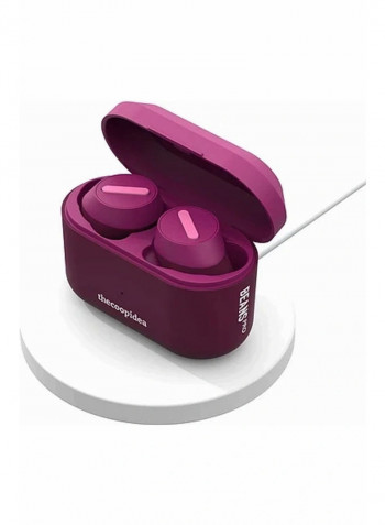 Beans Pro Active True Wireless In- Ear Earbuds With Charging Case Purple