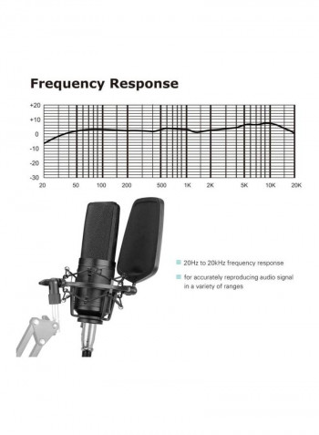 Large Diaphragm Studio Microphone M1000 Black