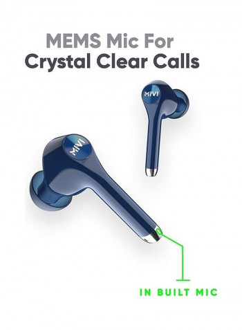 DuoPods M80 True Wireless Bluetooth Earbuds Blue