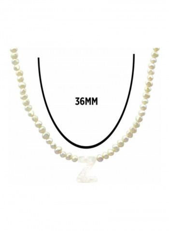 18 Karat Pearls Strand Letter Z Necklace