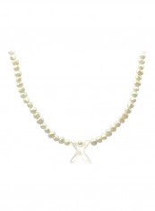 18K White Pearls Strand Letter X Necklace reviews 18K White Pearls Strand Letter X Necklace