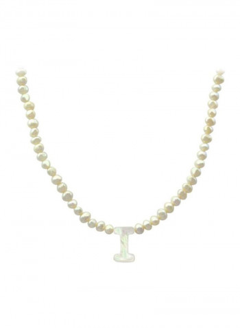 Pearls Strand Letter I Necklace