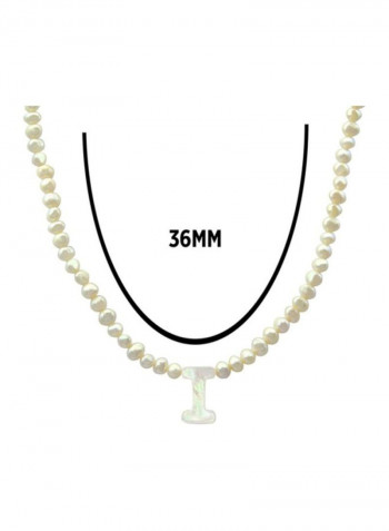 Pearls Strand Letter I Necklace