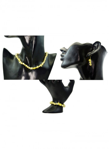 10 Karat Gold With Pearls Jewellery Set