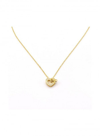 14 Karat Gold Plated Heart Pendant Necklace