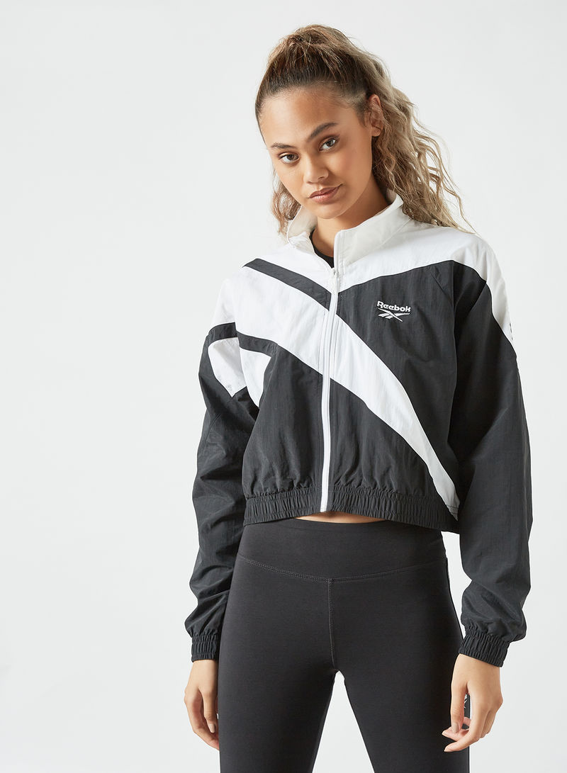 Classics Cropped Vector Track Jacket Black/White