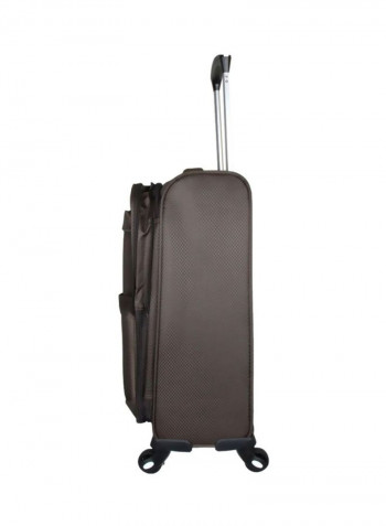 3-Piece Lightweight Trolley Bag Set Coffee