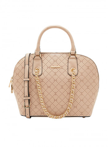 Dome Shape Chain Link Tote Bag Pumice