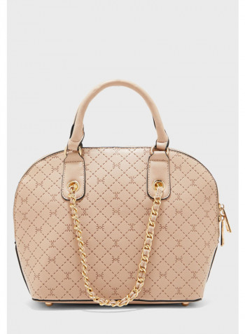 Dome Shape Chain Link Tote Bag Pumice