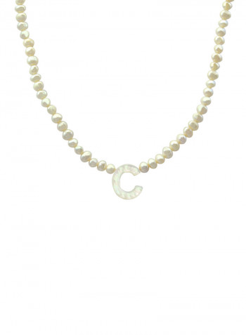 Pearls Strand Letter C Necklace