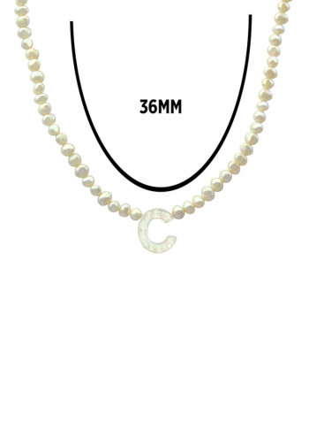 Pearls Strand Letter C Necklace