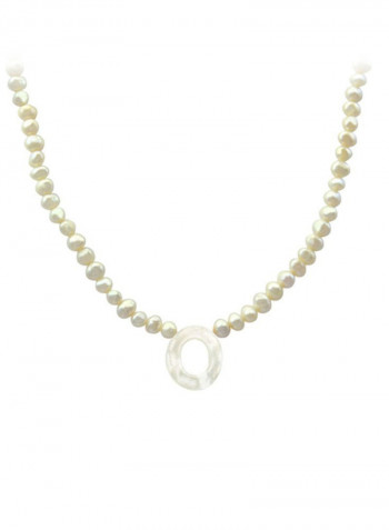 Pearls Strand Letter O Necklace