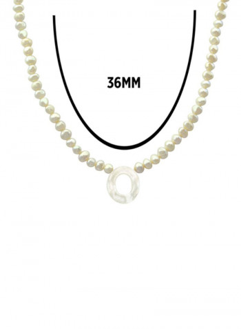 Pearls Strand Letter O Necklace