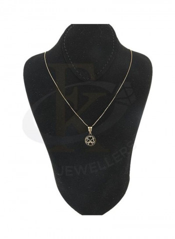 Chain Necklace With Round Shaped Heart Pendant
