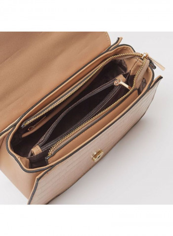 K2 Flap Over Crossbody Natural Snake