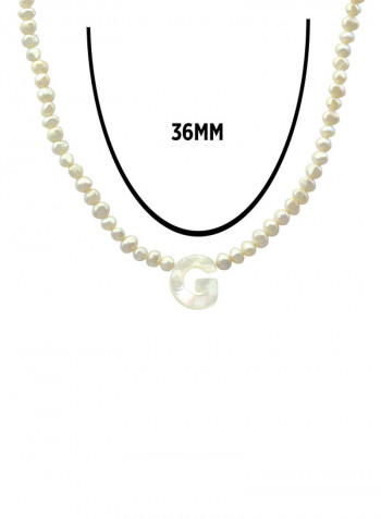 Pearls Strand Letter G Necklace