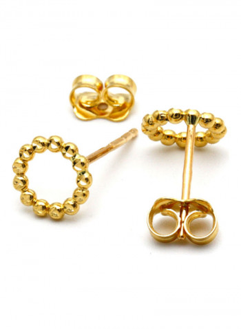 18 Karat Gold Round Bubble Earrings