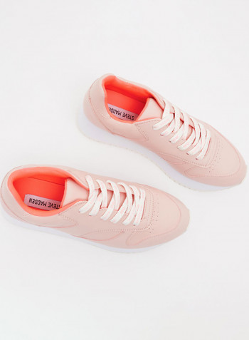 Angeles Lace Up Sneaker Pink/White