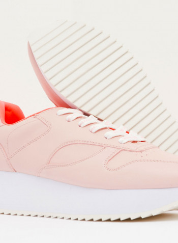 Angeles Lace Up Sneaker Pink/White