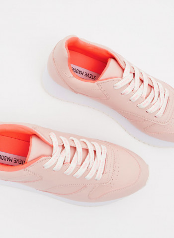 Angeles Lace Up Sneaker Pink/White
