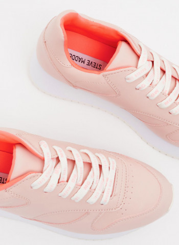 Angeles Lace Up Sneaker Pink/White