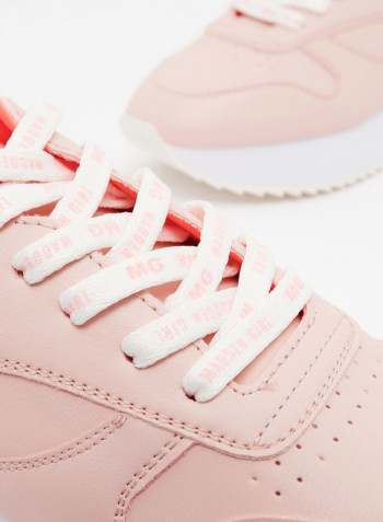 Angeles Lace Up Sneaker Pink/White