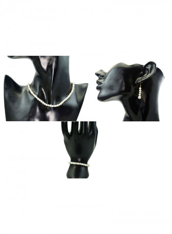 10 Karat Gold With Pearls Jewellery Set