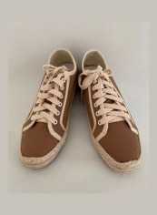 Lace-Up Low Top Sneakers Khaki