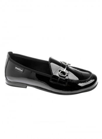 Paola Slip-On School Shoes Black