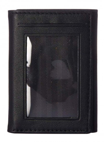 Card Holder Trifold Wallet Black