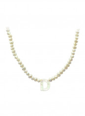Pearls Strand Letter D Necklace