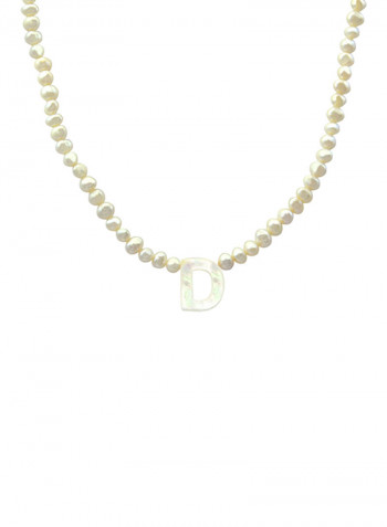 Pearls Strand Letter D Necklace